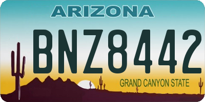 AZ license plate BNZ8442