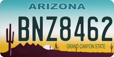 AZ license plate BNZ8462