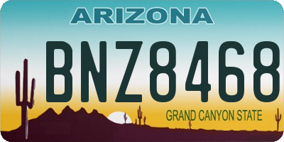 AZ license plate BNZ8468