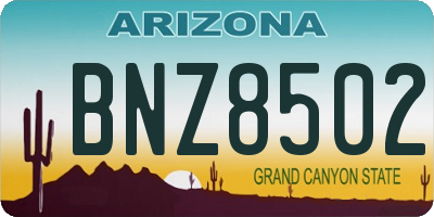 AZ license plate BNZ8502