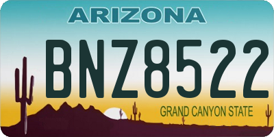 AZ license plate BNZ8522