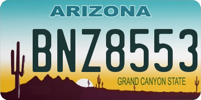 AZ license plate BNZ8553