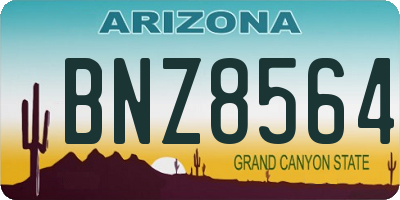 AZ license plate BNZ8564