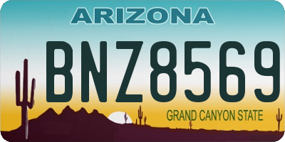 AZ license plate BNZ8569