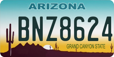 AZ license plate BNZ8624
