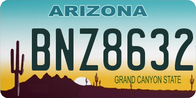 AZ license plate BNZ8632