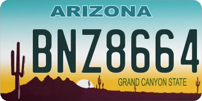 AZ license plate BNZ8664