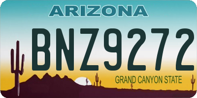 AZ license plate BNZ9272