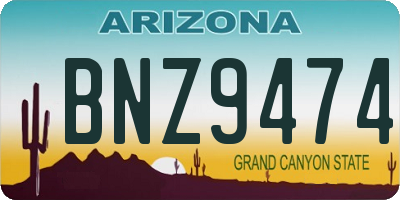 AZ license plate BNZ9474