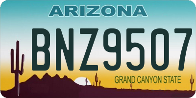 AZ license plate BNZ9507