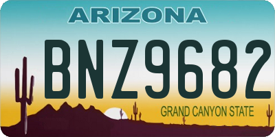 AZ license plate BNZ9682