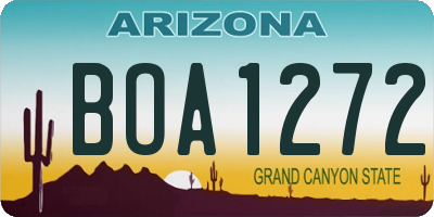 AZ license plate BOA1272