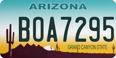 AZ license plate BOA7295