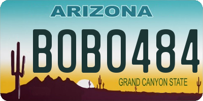 AZ license plate BOB0484