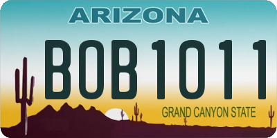 AZ license plate BOB1011