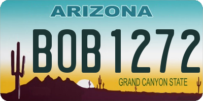AZ license plate BOB1272