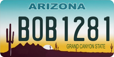 AZ license plate BOB1281