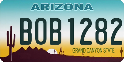AZ license plate BOB1282