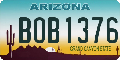 AZ license plate BOB1376