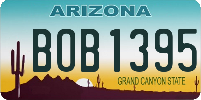 AZ license plate BOB1395