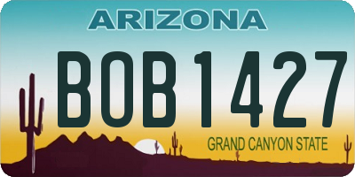 AZ license plate BOB1427