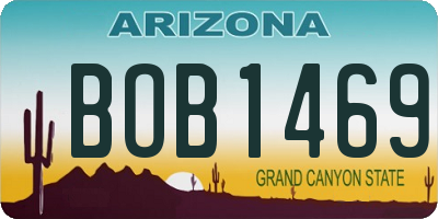 AZ license plate BOB1469