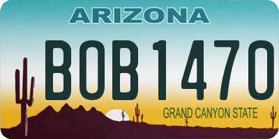 AZ license plate BOB1470