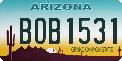 AZ license plate BOB1531