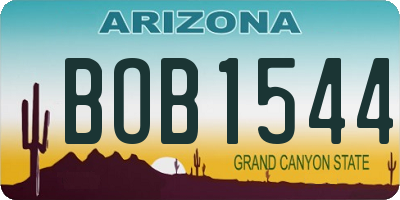 AZ license plate BOB1544