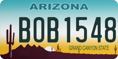 AZ license plate BOB1548