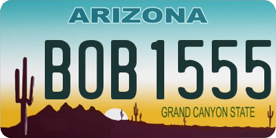 AZ license plate BOB1555