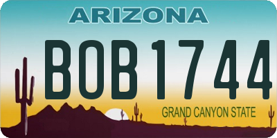 AZ license plate BOB1744