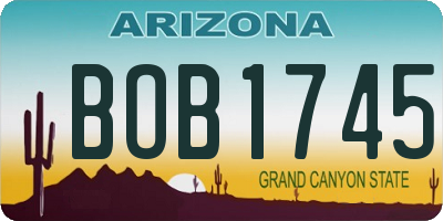 AZ license plate BOB1745