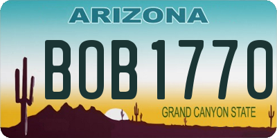 AZ license plate BOB1770
