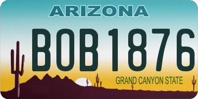 AZ license plate BOB1876