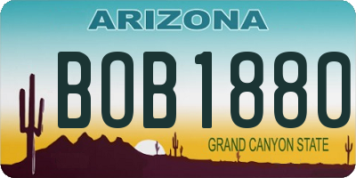 AZ license plate BOB1880