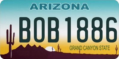 AZ license plate BOB1886