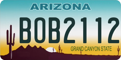 AZ license plate BOB2112