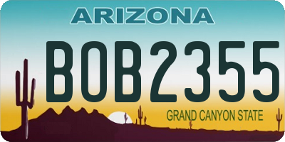 AZ license plate BOB2355