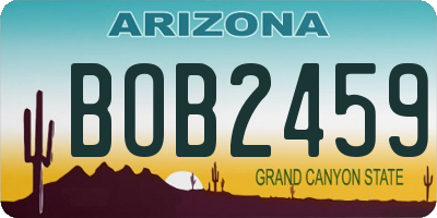 AZ license plate BOB2459
