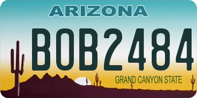 AZ license plate BOB2484