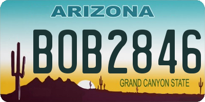 AZ license plate BOB2846