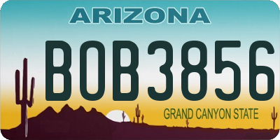 AZ license plate BOB3856