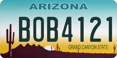 AZ license plate BOB4121