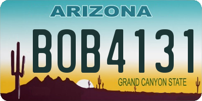 AZ license plate BOB4131