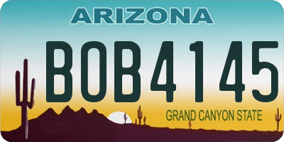 AZ license plate BOB4145
