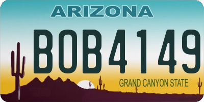 AZ license plate BOB4149