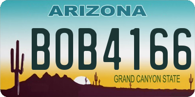 AZ license plate BOB4166