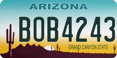 AZ license plate BOB4243