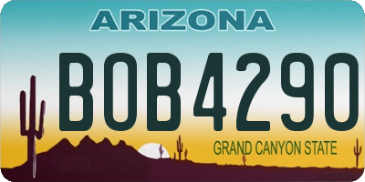 AZ license plate BOB4290